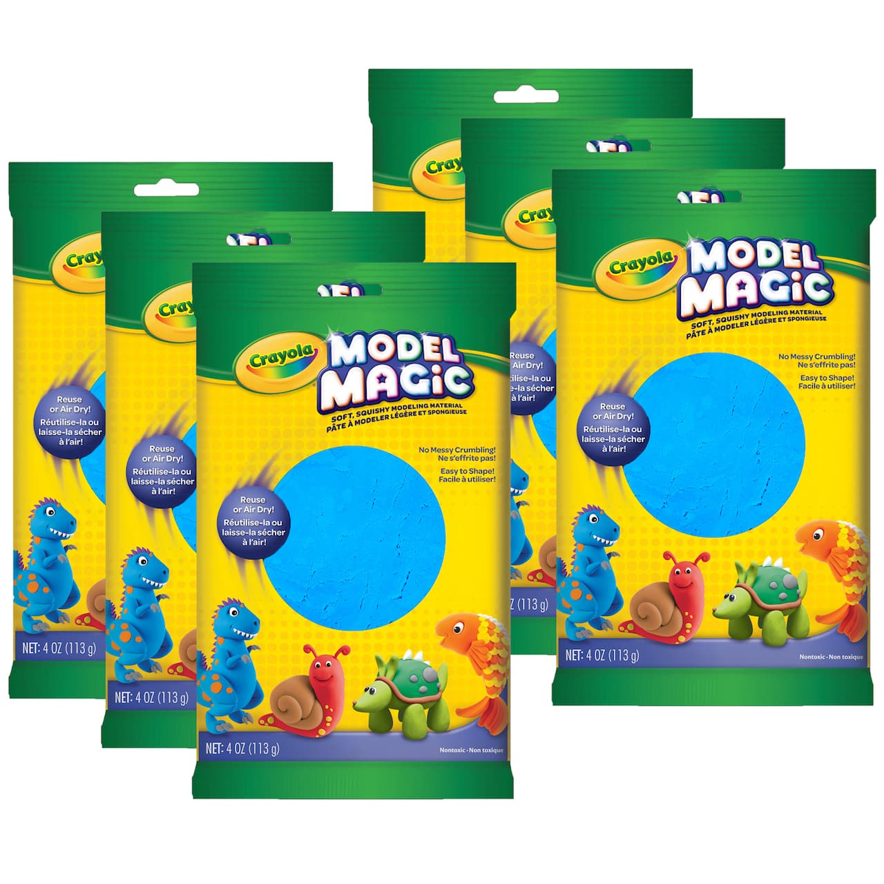 4 Packs: 6 ct. (24 total) Crayola® Model Magic® 4oz. Blue Modeling Compound